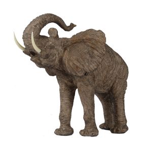 15x8x12" Tai Polyresin Elephant Accent,Trumpeting