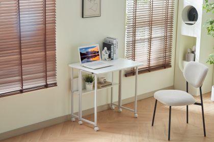 Folding Desk Small Foldable Desk for Small Space, 31.5 Inches Writing Computer Desk in Study, Home Office Foldable Office Desk for Bedroom 80*58,