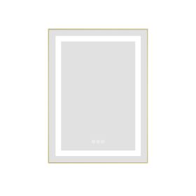 24 x 30 Inch LED Bathroom Mirror with Front and Backlight, Wall Mounted Vanity Mirror with Aluminum Frame, Anti-Fog, Memory, 3 Colors
