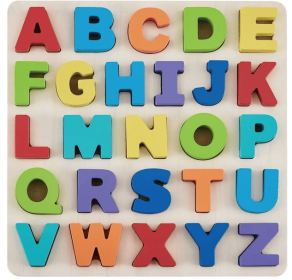 Spark Create Imagine Wooden Alphabet Puzzle, Baby and Toddler Toys for Children Ages 18 Months