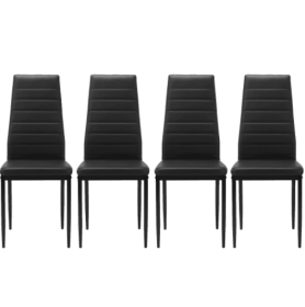 Dining Chair Set For 4 People (Color: black)