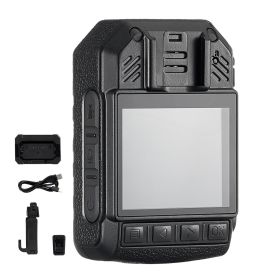 VEVOR 1440P HD Police Body Camera, 64GB Body Cam With Audio Video Recording Picture, Built-in 3500 MAh Battery, Infrared Night Vision, Waterproof (Color: black)