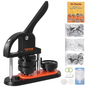 VEVOR Button Maker Machine, 2.28 Inch 58mm Pin Maker With 100pcs Button Parts, Ergonomic Arc Handle Punch Press Kit, Button Maker With Panda Magi (Color: black)