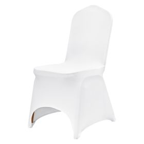 VEVOR Stretch Spandex Folding Chair Covers, Universal Fitted Arched Front Cover, Removable Washable Protective Slipcovers, For Wedding, Holiday, (Option: 50PCS White)