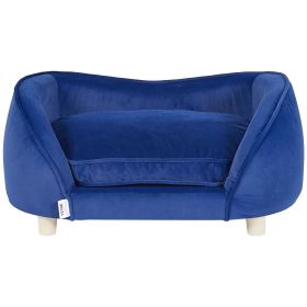 VEVOR Pet Sofa Dog Couch For Medium-Sized Dogs And Cats Dog Sofa Bed 81 Lbs (Color: dark blue)