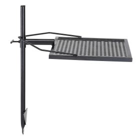 VEVOR Swivel Campfire Grill, Fire Pit Grill Grate Over Fire Pits, Heavy Duty Steel Grill Grates, 360Adjustable Open Fire Outdoor Cooking Equipmen (Color: black)
