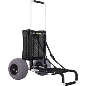 VEVOR Beach Carts For Sand,  Cargo Deck, TPU Balloon Wheels, 165LBS Loading Folding Sand Cart Adjustable Height, Aviation Aluminum Cart For Picni (Option: 23x15 inch)