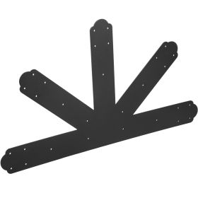VEVOR Gable Plate, Black Powder-Coated Truss Connector Plates, Pitch Gable Bracket, 4 Mm Steel Truss Nail Plates, Decorative Gable Plate With Bol (Color: black)