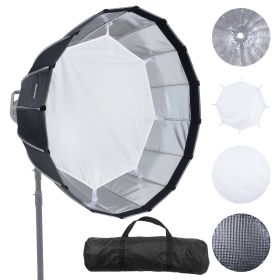 VEVOR Parabolic Softbox 33 In Quick Release & Quick Fold & Portable (Color: black)