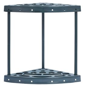 VEVOR Garden Tool Organizer, 19 Slots, Yard Tool Tower Rack For Garage Organization And Storage, Hold Long-Handled Tool Rake Broom Shovel, PP Gar (Color: dark blue)