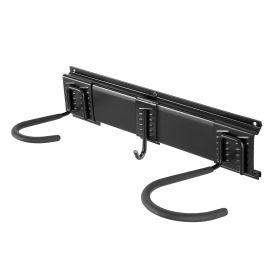 VEVOR Bike Storage Rack, 6 Bike Racks And 3 Helmets Hooks, Wall Mount Bike Storage Hanger, Home & Garage Organizer, Customizable For Various Bike (Color: black)