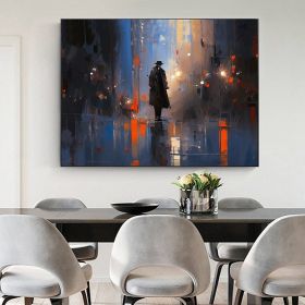 Hand Painted Oil Painting Abstract Portrait Oil Painting On Canvas Original Cityscape Painting Living Room Wall Decor Male Character Painting Ext (Style: 01, size: 50x70cm)