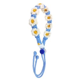 Hand-Woven Cute Daisy Mug Strap for 8-40oz Portable Sports Water (Color: Blue, Type Use: for 8-40oz)