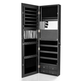 Multipurpose Storage Cabinet with 4 Drawers (Color: black)