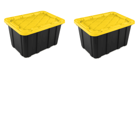 (2 pack) 27 Gallon Industrial Tote Plastic Adult, Yellow Lily (Pack Size: 2 Pack)