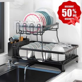 Kitchen Countertop Water Filter Rack (Color: black)