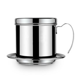Stainless Steel Cup Vietnamese Coffee Drip Filter Maker Phin Infuser Sliver (Option: silvery)